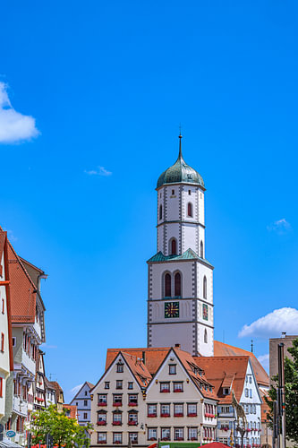 De parochiekerk van Sint-Maarten in Biberach