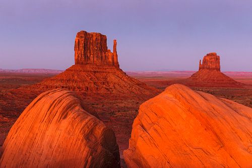 Monument Valley at sunset, Arizona, USA