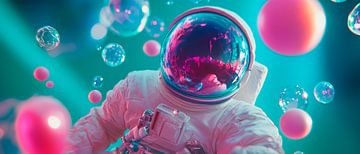 Astronaut in a colourful dream space by Poster Art Shop