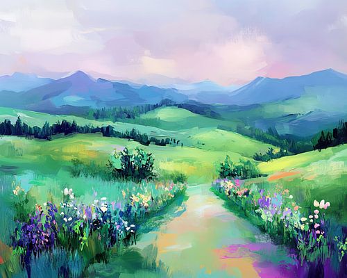 Groen Heuvellandschap | Dawnlight Journey