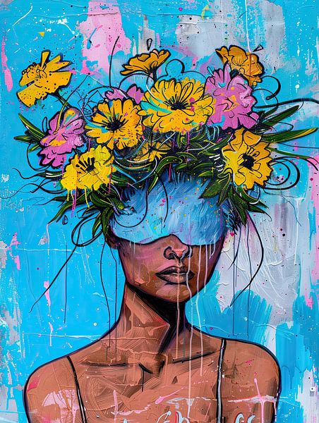 Peinture Art Moderne | Tête de fleur par La collection ARTEO