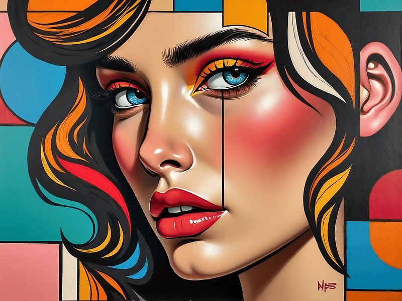 Porträt einer Frau mit surrealen Farben von The Photo Artist