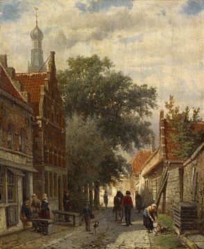 Straat in Enkhuizen, Cornelis Springer