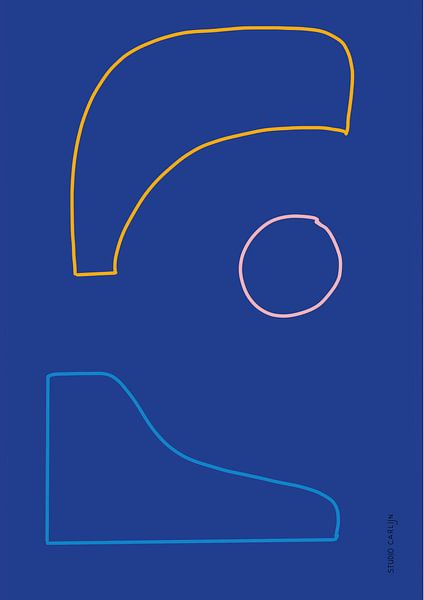 Bleu, rose et jaune | Studio Carlijn par Studio Carlijn