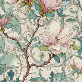 Floral pattern with magnolias by Pixelbull Design