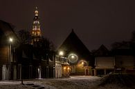 The Lange Jan from Middelburg in a snowy night. by Robbert De Reus thumbnail