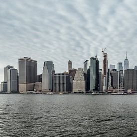 Uitzicht over Manhattan vanaf Brooklyn van Bas de Glopper