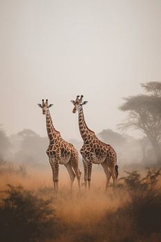 Giraffes in the Savannah