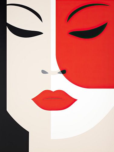 Visage féminin abstrait