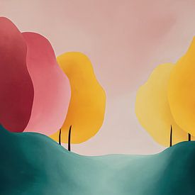 Panorama of trees in soft colours by TheXclusive Art