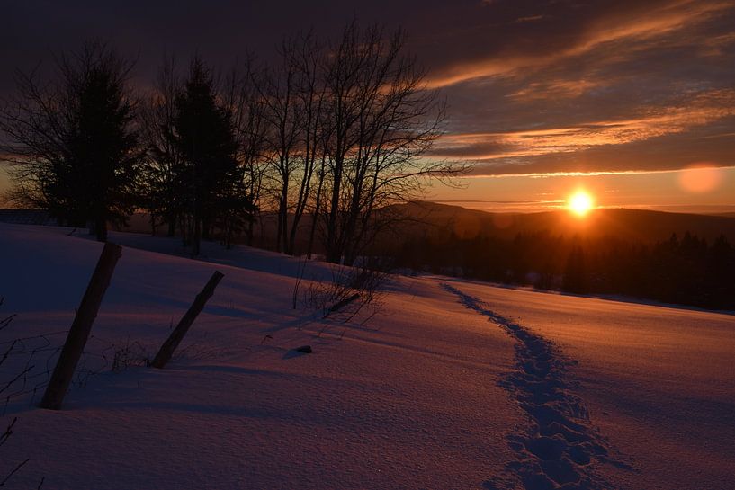 A sunrise on a cold morning by Claude Laprise