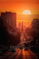 Berlijn: Zonsopgang achter de Overwinningszuil