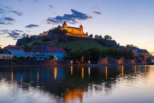 Festung Marienberg am Abend, Würzburg