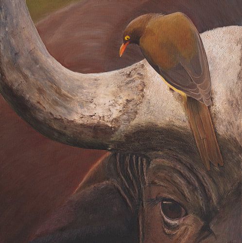 Water buffalo by Russell Hinckley