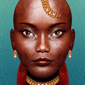 Beautiful Black Lady by Ton van Hummel (Alias HUVANTO)
