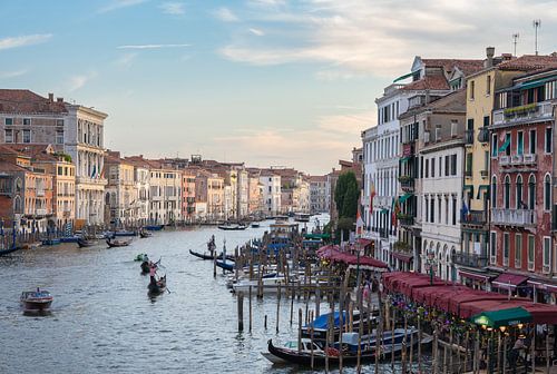 Canal Grande in Venice with gondolas and characteristic buildings