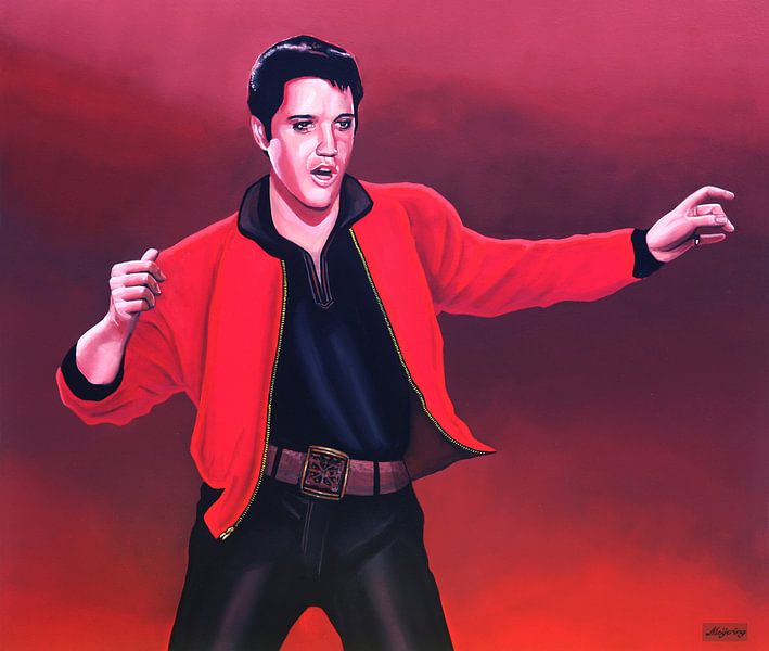 Peinture d'Elvis Presley par Paul Meijering