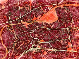 Map of Noisy-le-Grand with the style 'Amber Autumn' by Maporia