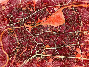 Kaart van Noisy-le-Grand in de stijl 'Amber Autumn' van Maporia