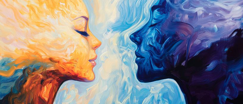 Light and shadow - togetherness in colour by Poster Art Shop