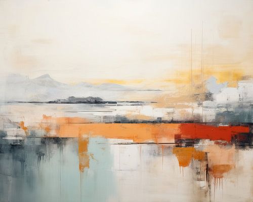 Horizon abstrait orange sur Art Merveilleux