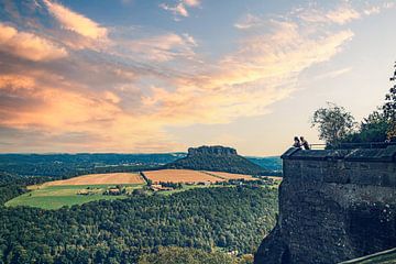 Vue sur l'Elbe depuis la forteresse Königstein sur Jakob Baranowski - Photography - Video - Photoshop