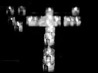 France Chartres candles in cross