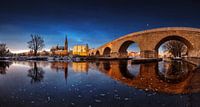 Sunrise in Regensburg with stone bridge by Thomas Rieger thumbnail