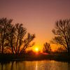 Sonnenuntergang Biesbosch brabant von Diana van Geel
