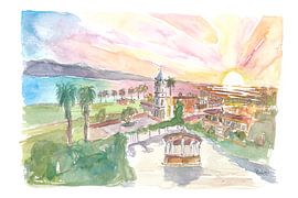 La tranquillité d'une petite ville au Mexique