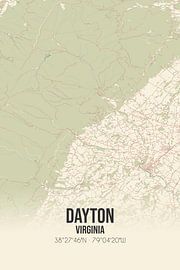 Carte ancienne de Dayton (Virginie), USA. sur Affiches de lieux