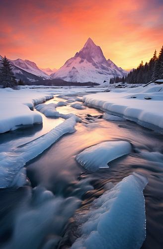 Golden hour in winter