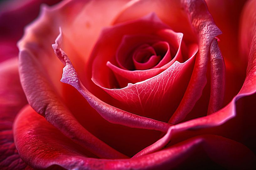 Elegant red rose in full bloom close-up by Art & Soul Creations