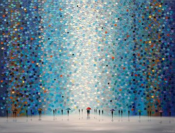 Regenschirme bei Nacht von Ekaterina Ermilkina