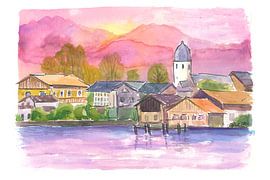 Aankomst op het Fraueninsel aan de Chiemsee van Markus Bleichner