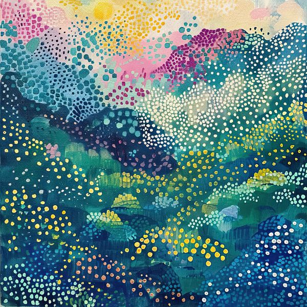 Dotscape | Dot Horizons von Abstraktes Gemälde
