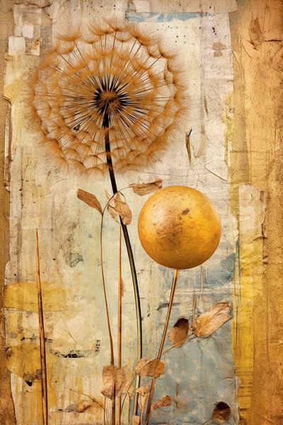 Miracles emportés par le vent : pissenlits abstraits par Floral Abstractions