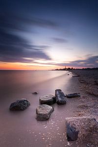 Blick auf Hindeloopen vom Strand aus
