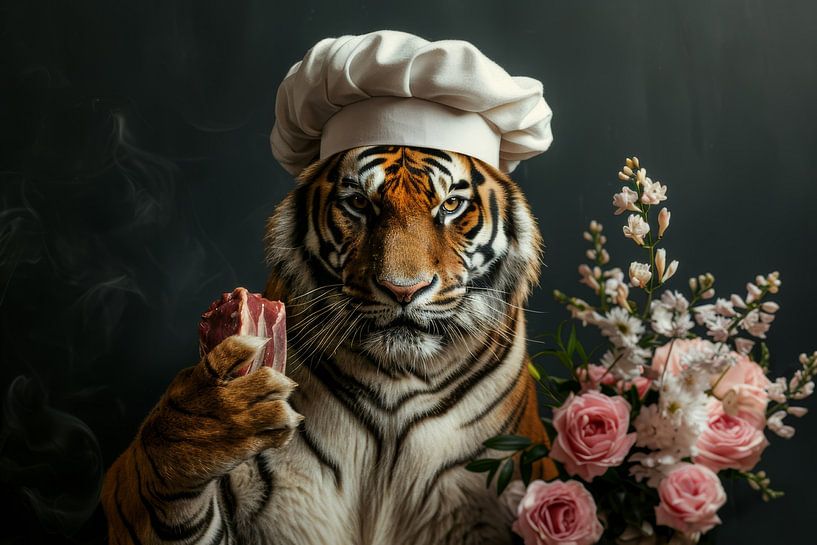 De Koning van de Keuken - Tijger met Vlees en Rozen van Eva Lee