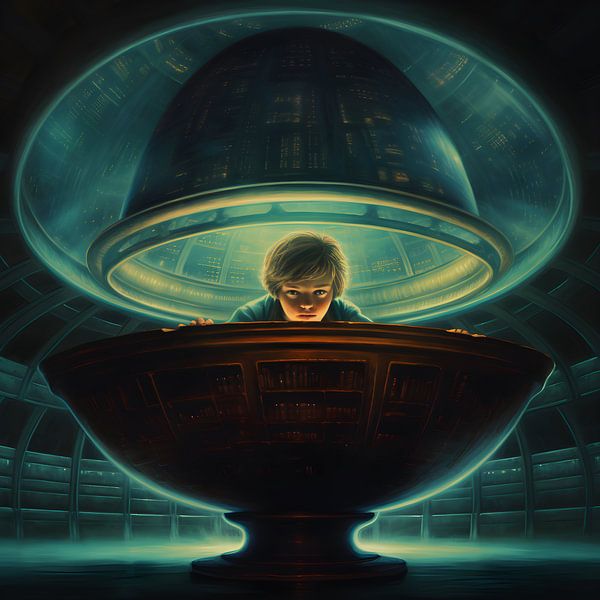 The Golden Teal Bowl von Vythryd Arts