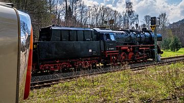 La Trabant rencontre la locomotive à vapeur à Zschopau