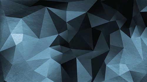 Abstracte geometrie. Driehoeken in petrolblauw, lichtblauw en zwart.