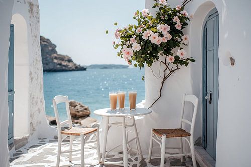 A beautiful view of the Greek Mediterranean Sea. by Studio Jet
