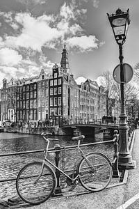 Zuiderkerk Amsterdam Kloveniersburgwal Winter Schwarz und Weiß
