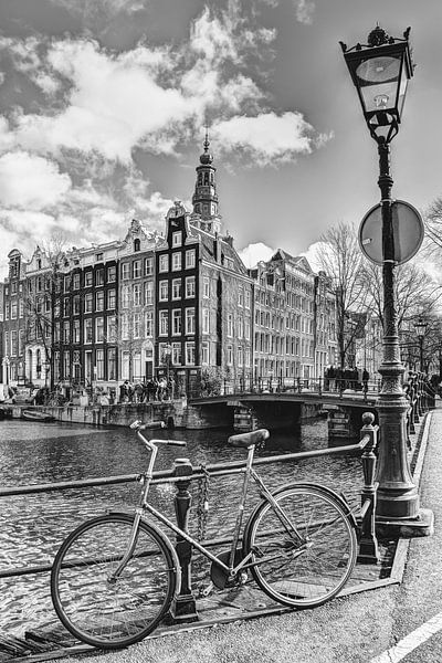 Zuiderkerk Amsterdam Kloveniersburgwal Winter Zwart-Wit van Hendrik-Jan Kornelis