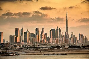 Skyline of Dubai with Burj Khalifa