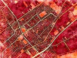 Carte de Leidschendam avec le style 'Amber Autumn' sur Maporia