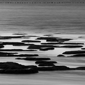Waddenzee long exposure in black & white sur Waterpieper Fotografie