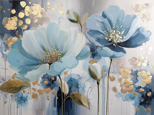 Goudblauwe bloemen