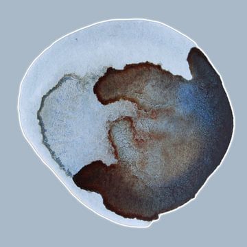 SOFT COOL AQUA MINERAL 988 - Sanft fließender Hintergrund (Soft Cool Mist-Blue) von Saskia Mensink PRINTS